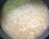 A picture of step 2 of Egg Drop Soup.
