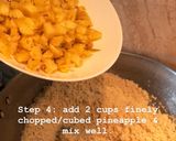 A picture of step 5 of Pineapple Rava Kesari/ Pineapple Sooji Halwa.