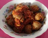 Foto langkah ke 3 dari resep Bakso bumbu pedas.