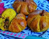 Paneer stuffed pumpkin dinner rolls recipe step 14 photo
