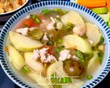Hình bước làm 2 của món Canh Sấu Thịt Băm