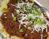 A picture of step 4 of Rigatoni with Vegan "Walnut Mushroom Meat" Sauce.