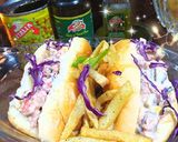 A picture of step 6 of Breads bun sandwich.
