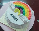 RAINBOW CAKE IN CHOCOLATE FLAVOUR 🌈🎂 રેસીપી સ્ટેપ6ફોટો