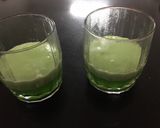 A picture of step 2 of Double layer Agar Agar (china grass) Dessert💚🇵🇰💚🇵🇰💚🇵🇰💚🇵🇰💚🇵🇰#ilovepakistanMotivational Post.