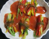 वेजटेबल्स बंडल्स इन स्वीट एंड सावर सॉस -नो अनियन -नो गार्लिक#sabzi#grand#post 2 रेसिपी चरण 6 फोटो