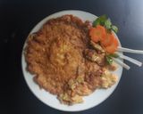 Foto langkah ke 4 dari resep Telur Dadar Sayur.
