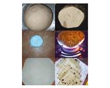 A picture of step 1 of Phulka roti chapati.