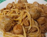 Gambar langkah 14 resipi Spaghetti Goreng.