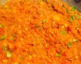 A picture of step 1 of Pav bhaji bruschetta.
