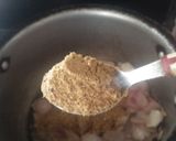 A picture of step 3 of Bhakri with bhindi sabzi.