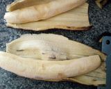 A picture of step 2 of Plantain stuffed cones.