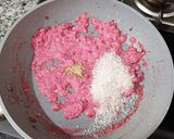 A picture of step 3 of Beetroot Coconut Laddu.