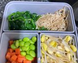 A picture of step 5 of Veggie Bibimbap.