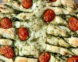Sajtos/spenótos töltött Karácsonyfa, leveles tésztából recept fázis 5 fotója
