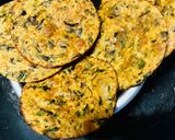 A picture of step 6 of Crispy Masala Puri with Vegetable Methi.