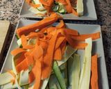 Foto del paso 2 de la receta: Cintas de calabacín y zanahoria con Merluza en Airfryer