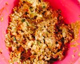 A picture of step 1 of Cabbage Manchurian 😋😋.