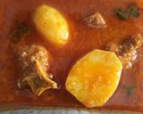 A picture of step 6 of Aloo gosht ka salan.
