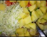A picture of step 3 of Vegetables rice.