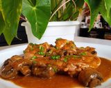 Foto del paso 11 de la receta: Conejo en salsa de chocolate con champiñones 🔥🔥🔥🔥