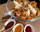 A picture of step 4 of Cheesy Keema Stuffed Capsicum.