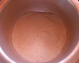 A picture of step 6 of Moist chocolate cake using table top cooker.