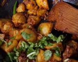 A picture of step 14 of Shaljam Gosht.