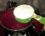 A picture of step 3 of Beetroot pancake with chocolate topping.