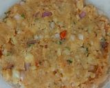 A picture of step 3 of Missa and Aloo stuffed Lachha parantha.