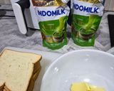 Foto langkah ke 1 dari resep Matcha Melon Pan Toast (Quick & Easy) pakai Air Fryer.