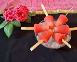 A picture of step 3 of Watermelon Popsicles.