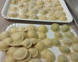 A picture of step 1 of Ravioli with Speck and Gorgonzola.