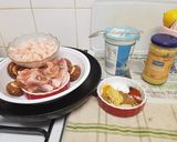 A picture of step 1 of Fussion biryani.