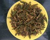 A picture of step 8 of Grilled kurkure bhindi.