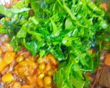 A picture of step 4 of Kathiyawadi Vaghareli Khichdi and Kadhi.