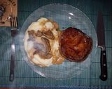 Foto del paso 10 de la receta: Ojo de Bife con puré y salsa de hongos deshidratados