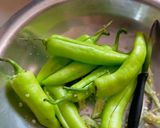 A picture of step 2 of Mirchi Bhajiya.