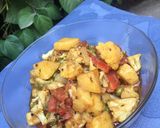 A picture of step 8 of Achari Sabzi.