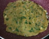 A picture of step 2 of Methi paratha.