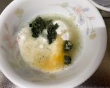 A picture of step 1 of Japanese Kawaii Kusa-Mochi.