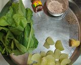 A picture of step 1 of Palak and Amla juice for hair.