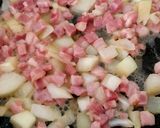 A picture of step 2 of My Left over Gammon Creamy Pie 🤗🤗.