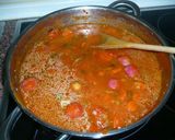 Foto del paso 5 de la receta: Arroz meloso de langostinos y rape con hortalizas