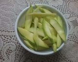 A picture of step 2 of Sweet Aam pickle.