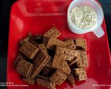 A picture of step 1 of Oats jaggery cake.