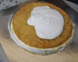 A picture of step 5 of Eggless pineapple cake.