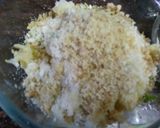 A picture of step 4 of Walnut Puffed Rice kabab with walnut mayo dip.