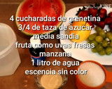 Foto del paso 1 de la receta: Gelatina con frutas encapsuladas en una sandía