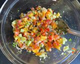 A picture of step 2 of Healthy Peach 🍑 Salsa.